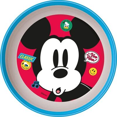 Tataway Ciotola in Plastica Blu e Bianca - Mickey Mouse per Bambini - Base Antiscivolo Tataway Ciotola in Plastica Blu e Bianca - Mickey Mouse per Bambini - Base Antiscivolo