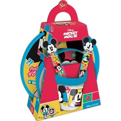 Set di Posate Infantili Mickey Mouse - Plastica, 5 Pezzi Set di Posate Infantili Mickey Mouse - Plastica, 5 Pezzi