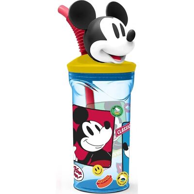 Gobelet Mickey Mouse avec Paille CZ11336 3D - Gobelet - Publicité Gobelet Mickey Mouse avec Paille CZ11336 3D - Gobelet - Publicité