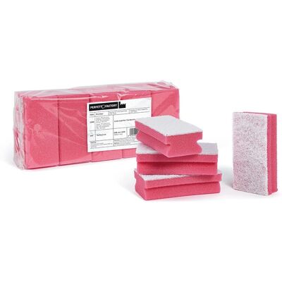 Perfetto 0220 - Éponge rectangulaire - Rouge, Blanc - 10 pcs - Publicité Perfetto 0220 - Éponge rectangulaire - Rouge, Blanc - 10 pcs - Publicité