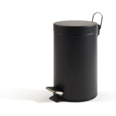 Perfetto 0446C Cubo de basura redondo de acero negro 5L Perfetto 0446C Cubo de basura redondo de acero negro 5L