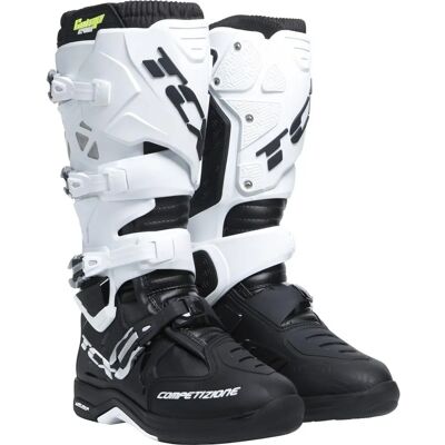 Stivali da motocross TCX Microfibra - Nero Bianco - Taglia 40 - Unisex Stivali da motocross TCX Microfibra - Nero Bianco - Taglia 40 - Unisex