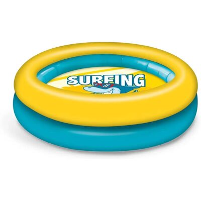 Mondo Surfing Shark - Piscina gonfiabile con 2 anelli - 100cm Mondo Surfing Shark - Piscina gonfiabile con 2 anelli - 100cm