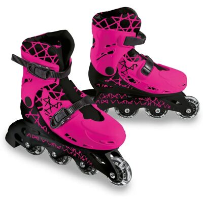 Mondo Toys Inline Skates - Roze-Zwart Verstelbaar 33-36 Mondo Toys Inline Skates - Roze-Zwart Verstelbaar 33-36
