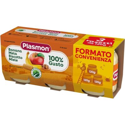 Plasmon Merenda Bebè - Banana, Mela & Miele - 120g Plasmon Merenda Bebè - Banana, Mela & Miele - 120g