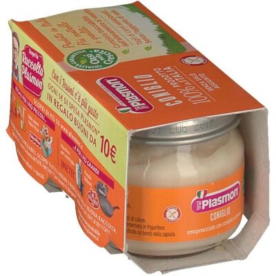 Plasmon Coniglio - Cibo per bambini naturale - 2 x 80g Plasmon Coniglio - Cibo per bambini naturale - 2 x 80g