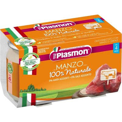 Alimento per bambini con manzo Plasmon - 120 g x 2 Alimento per bambini con manzo Plasmon - 120 g x 2
