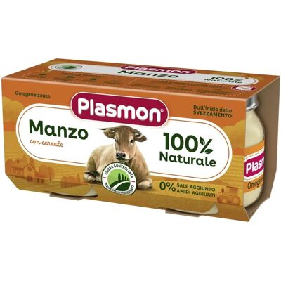 Plasmon Carne di manzo 80g x 2 - Alimenti per bambini Plasmon Carne di manzo 80g x 2 - Alimenti per bambini