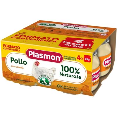 Plasmon Cibo per Bambini - Omogeneizzato di Pollo e Cereali 4+ Mesi Plasmon Cibo per Bambini - Omogeneizzato di Pollo e Cereali 4+ Mesi