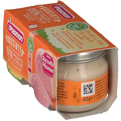 Plasmon Cibo per Bambini - Prosciutto Cotto 80g/120g - Dai 4-6 mesi Plasmon Cibo per Bambini - Prosciutto Cotto 80g/120g - Dai 4-6 mesi