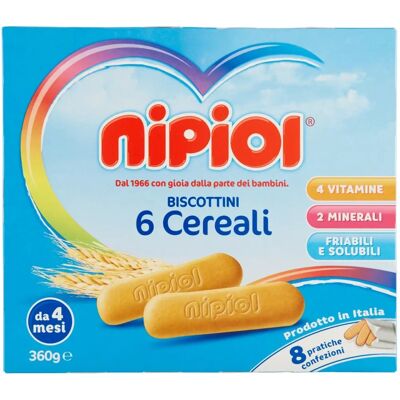 NIPIOL Biscotti 6 Cereali per Bambini NIPIOL Biscotti 6 Cereali per Bambini