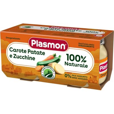 Plasmon Cibo vegetale per bebè - Carote, Patate, Zucchine Plasmon Cibo vegetale per bebè - Carote, Patate, Zucchine