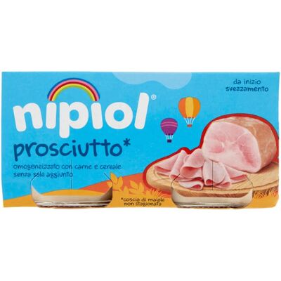 NIPIOL Cibo per bebè con prosciutto - 2x80g NIPIOL Cibo per bebè con prosciutto - 2x80g