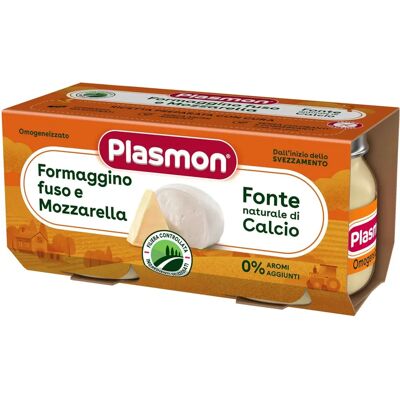 Plasmon Baby Snack - Homogenisierte Käse mit Mozzarella - 2x80g Plasmon Baby Snack - Homogenisierte Käse mit Mozzarella - 2x80g