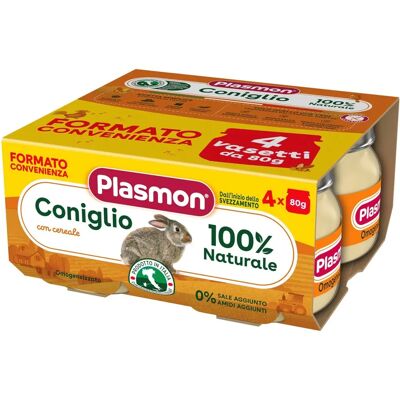 Alimento per bebè Plasmon - Coniglio - 80g Alimento per bebè Plasmon - Coniglio - 80g