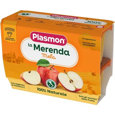 Cibo per bambini Plasmon - Mela - Confezione da 4 alimenti per bebé Cibo per bambini Plasmon - Mela - Confezione da 4 alimenti per bebé