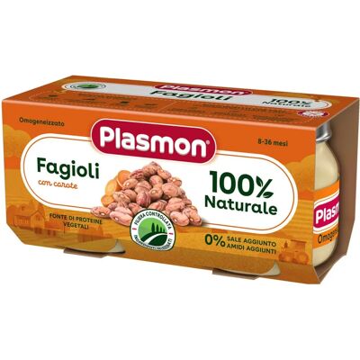 Plasmon Cibo per Bambini - Fagioli e Carote - 70393100 Plasmon Cibo per Bambini - Fagioli e Carote - 70393100