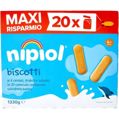 Nipiol Biscotti 6 Cereali Confezione - Biscotti Nipiol Biscotti 6 Cereali Confezione - Biscotti