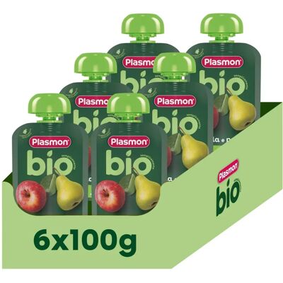 Plasmon Mela Pera Bio Alimentazione per Bebè - Pouch Plasmon Mela Pera Bio Alimentazione per Bebè - Pouch