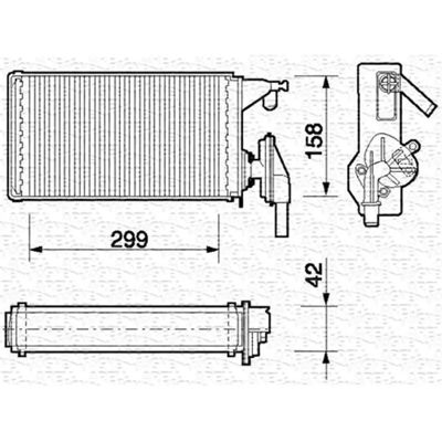 Magneti Marelli Varmeradiator - Køretøjets varmesystemdel Magneti Marelli Varmeradiator - Køretøjets varmesystemdel
