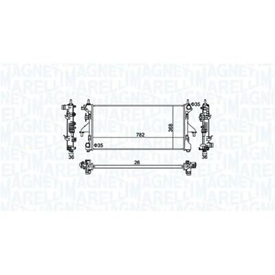 Radiatore motore Magneti Marelli per Fiat Ducato, Peugeot Boxer, Citroën Jumper Radiatore motore Magneti Marelli per Fiat Ducato, Peugeot Boxer, Citroën Jumper