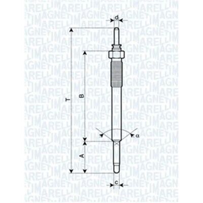 MAGNETI MARELLI Glødestift 11V M10X1.25 - Glødestift MAGNETI MARELLI Glødestift 11V M10X1.25 - Glødestift
