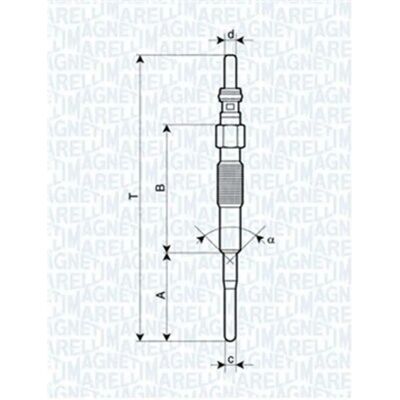 Magneti Marelli Medalion - USA Version Glühkerze - Metall, M8X1, 93mm Magneti Marelli Medalion - USA Version Glühkerze - Metall, M8X1, 93mm