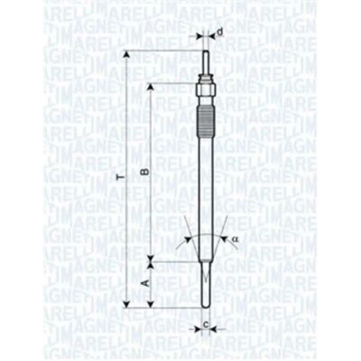 Magneti Marelli 062900091304 Metall-Glødelampe - Glødestift Magneti Marelli 062900091304 Metall-Glødelampe - Glødestift