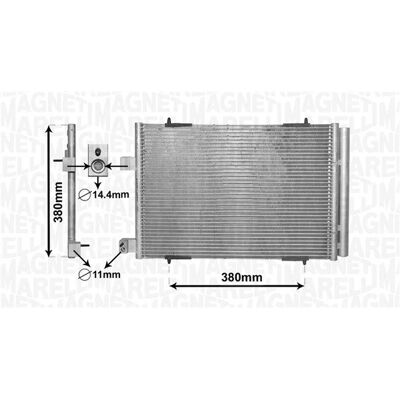 Magneti Marelli 350203855000 Ilmastointikondenseri - CITROËN/PEUGEOT Magneti Marelli 350203855000 Ilmastointikondenseri - CITROËN/PEUGEOT