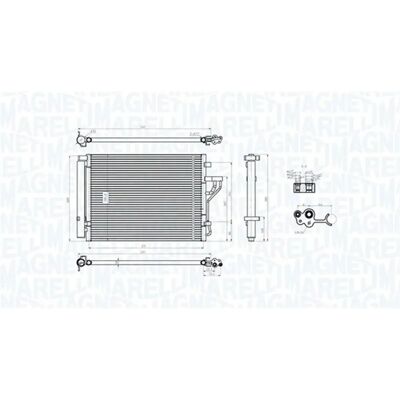 Condensator de aer condiționat Magneti Marelli - Hyundai ix35, Kia Sportage Condensator de aer condiționat Magneti Marelli - Hyundai ix35, Kia Sportage