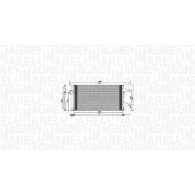 MAGNETI MARELLI 350203761000 Ilmastointikondensaattori kuivaimella - Auton Ilmastointi MAGNETI MARELLI 350203761000 Ilmastointikondensaattori kuivaimella - Auton Ilmastointi