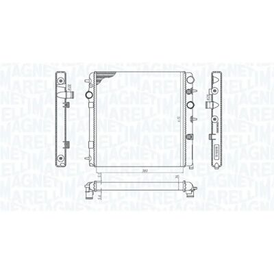 MAGNETI MARELLI 350213198700 - Moottorin jäähdytysradiatori MAGNETI MARELLI 350213198700 - Moottorin jäähdytysradiatori