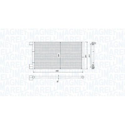 MAGNETI MARELLI Condensatore - Componente clima di alta qualità MAGNETI MARELLI Condensatore - Componente clima di alta qualità