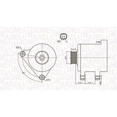 MAGNETI MARELLI 063731674010 Alternator - 12V 150A - Citroën, Peugeot, Toyota, Fiat, Lancia MAGNETI MARELLI 063731674010 Alternator - 12V 150A - Citroën, Peugeot, Toyota, Fiat, Lancia