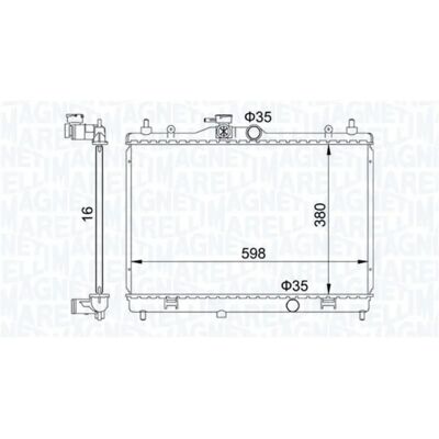 MAGNETI MARELLI 350213168300 Moottorin jäähdytin - Radiator MAGNETI MARELLI 350213168300 Moottorin jäähdytin - Radiator