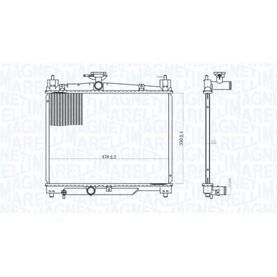MAGNETI MARELLI 16400-23100, 16400-23080, 16400-0j010 Moottorin jäähdytin MAGNETI MARELLI 16400-23100, 16400-23080, 16400-0j010 Moottorin jäähdytin