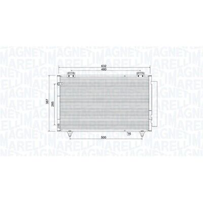 MAGNETI MARELLI 350203925000 - Condensator de climatizare cu dezumidificator pentru Toyota Corolla IX 3/5 uși MAGNETI MARELLI 350203925000 - Condensator de climatizare cu dezumidificator pentru Toyota Corolla IX 3/5 uși