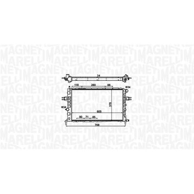 MAGNETI MARELLI 350213192300 - Moottorin jäähdytin MAGNETI MARELLI 350213192300 - Moottorin jäähdytin