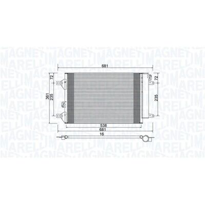 MAGNETI MARELLI 350203910000 Aircondition Kondensator - Sharan I MAGNETI MARELLI 350203910000 Aircondition Kondensator - Sharan I