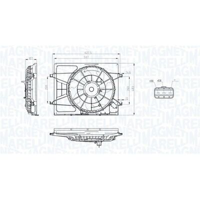 Magneti Marelli Kia Cee'd Kühlgebläse - 420mm, 12V, 1600 RPM Magneti Marelli Kia Cee'd Kühlgebläse - 420mm, 12V, 1600 RPM