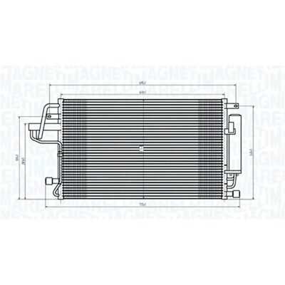 MAGNETI MARELLI 350203843000 Kondensator - Klimaanlæg Hyundai Tucson MAGNETI MARELLI 350203843000 Kondensator - Klimaanlæg Hyundai Tucson