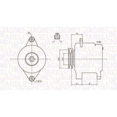 Magneti Marelli A003TB0771 Ξένιστρο - 12V, 90A - Μοντέλα Nissan Magneti Marelli A003TB0771 Ξένιστρο - 12V, 90A - Μοντέλα Nissan