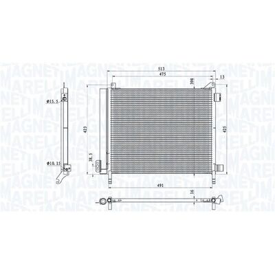 MAGNETI MARELLI 350203793000 Condensator de Climatizare cu Uscător - Condensator de Climatizare MAGNETI MARELLI 350203793000 Condensator de Climatizare cu Uscător - Condensator de Climatizare