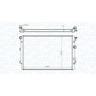 MAGNETI MARELLI 350213196800 Radiatore - Alette di raffreddamento - Motore - VW Tiguan I MAGNETI MARELLI 350213196800 Radiatore - Alette di raffreddamento - Motore - VW Tiguan I