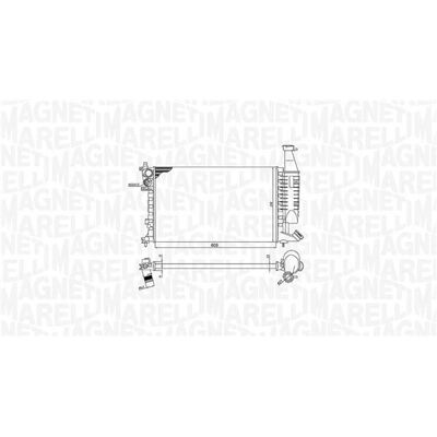 Moottorin jäähdytysradiatori MAGNETI MARELLI 605 378 23 - Radiator Moottorin jäähdytysradiatori MAGNETI MARELLI 605 378 23 - Radiator