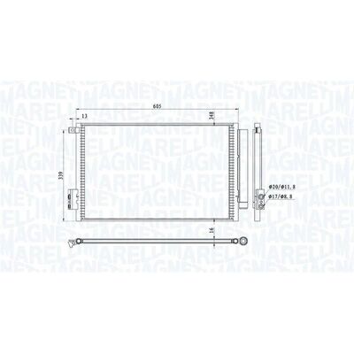 MAGNETI MARELLI 350203814000 Kondensator - Tørrer - FIAT: 500L, Tipo Break MAGNETI MARELLI 350203814000 Kondensator - Tørrer - FIAT: 500L, Tipo Break