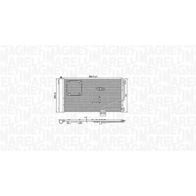 Condensatore aria condizionata Magneti Marelli - Mercedes-Benz W203/CL203/S203 Condensatore aria condizionata Magneti Marelli - Mercedes-Benz W203/CL203/S203