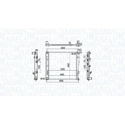 Magneti Marelli 350213160500 Radiator - Motorkøling Magneti Marelli 350213160500 Radiator - Motorkøling