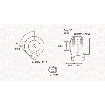 Magneti Marelli Lichtmaschine 150A 12V - Generator Magneti Marelli Lichtmaschine 150A 12V - Generator