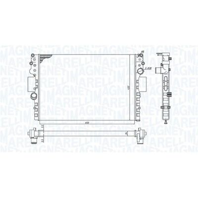 MAGNETI MARELLI 350213183800 Radiator de răcire a motorului - Radiator MAGNETI MARELLI 350213183800 Radiator de răcire a motorului - Radiator